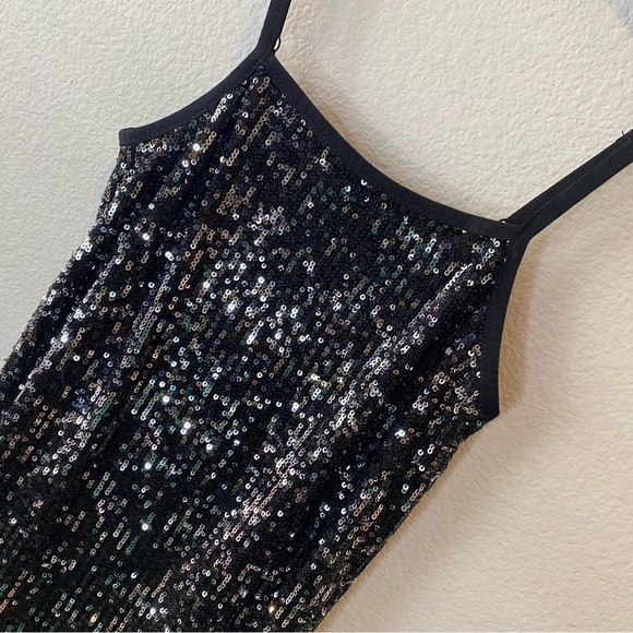 Art Class Little Black Sequins Dress Size L 10/12 - Picture 4 of 9